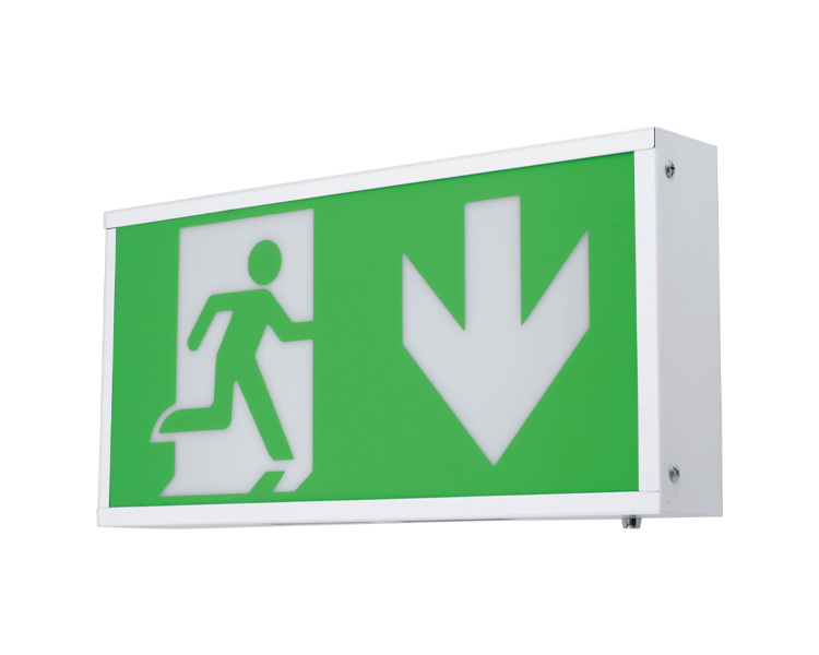 LE2914 LED Single Face Face Metal Exit Box