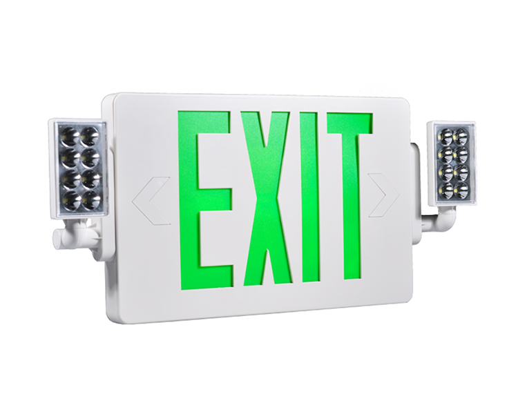 JLECD2GW-Green Fire Exit Lights With LED Heads