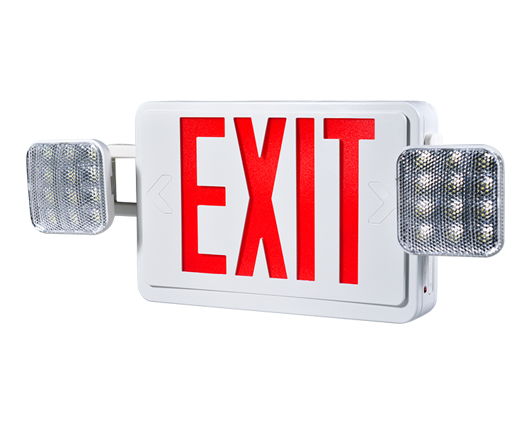JLEC2BCW-BI-COLOR LED Combo Exit Exit Sign With Heads LED