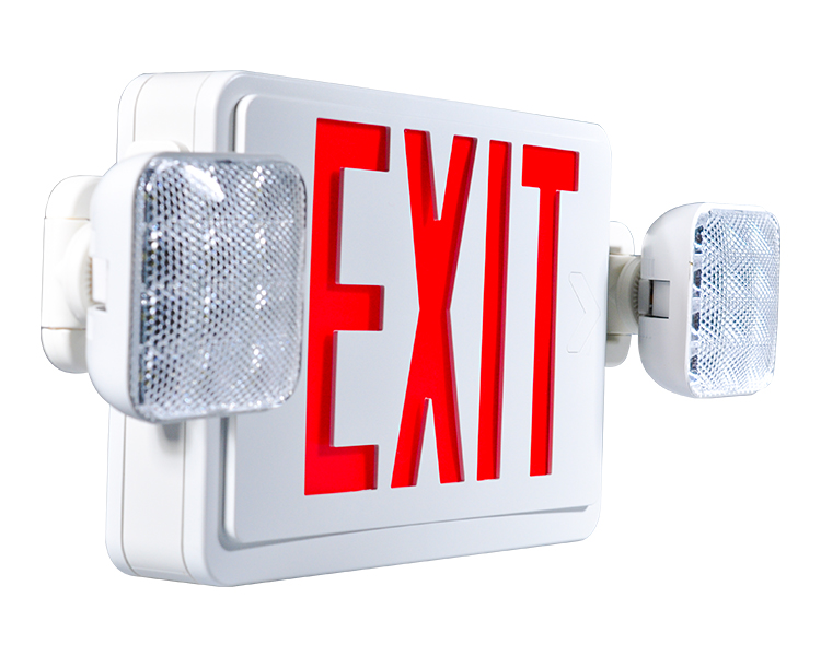 JLEC2BCW-BI-COLOR LED Combo Exit Exit Sign With Heads LED