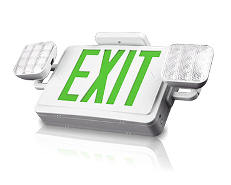 JLEC2BCW-BI-COLOR LED Combo Exit Exit Sign With Heads LED
