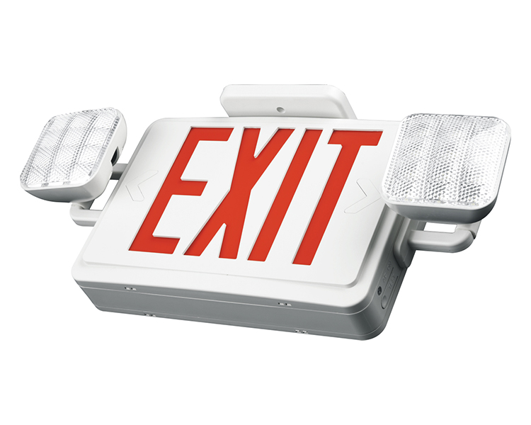JLEC2BCW-BI-COLOR LED Combo Exit Exit Sign With Heads LED