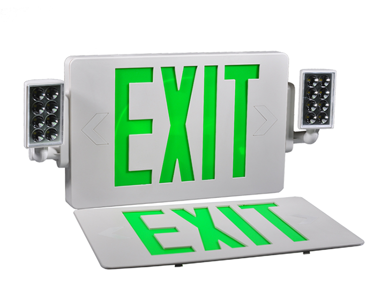 JLECD2GW-Green Fire Exit Lights With LED Heads