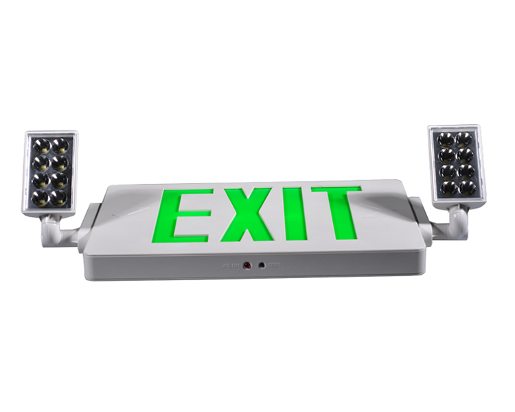 JLECD2GW-Green Fire Exit Lights With LED Heads