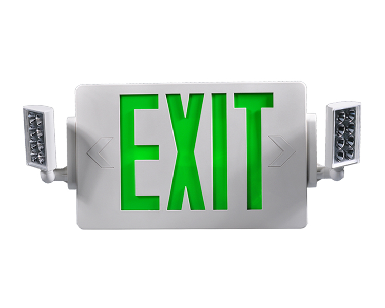 JLECD2GW-Green Fire Exit Lights With LED Heads