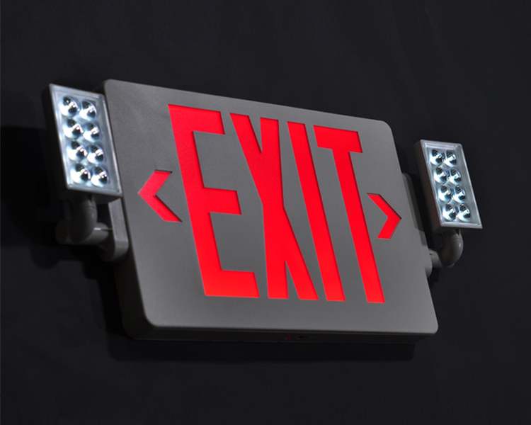 JLECD2RW-EMERGENCY Fire Exit Lights With Red Huruf