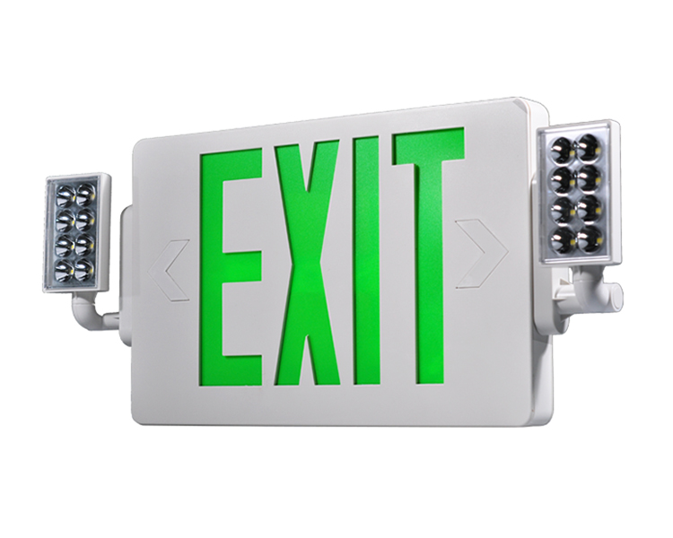 JLECD2GW-Green Fire Exit Lights With LED Heads