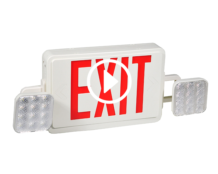 JLEC2RW-EXIT Combo Light Combo dengan huruf merah