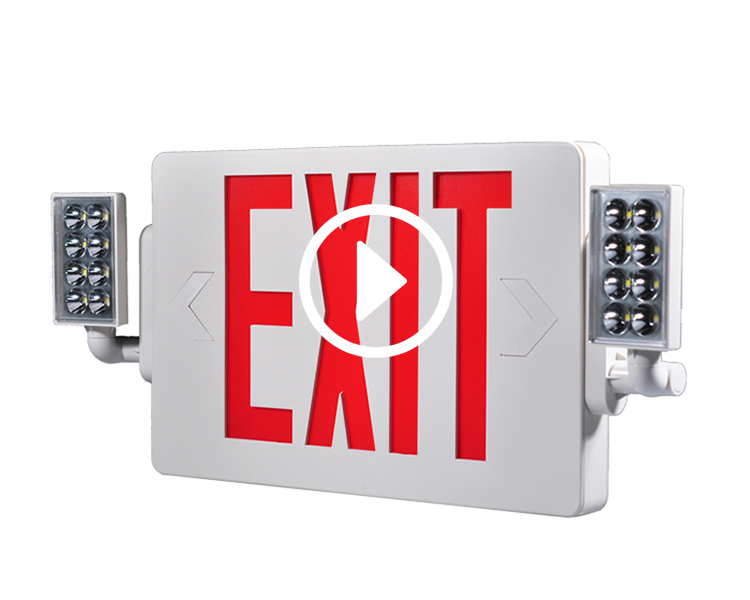 JLECD2RW-EMERGENCY Fire Exit Lights With Red Huruf